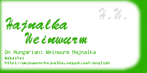 hajnalka weinwurm business card